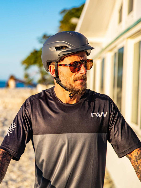 Koszulka rowerowa NORTHWAVE Edge Jersey - czarny/zielony - Adventure Sports
