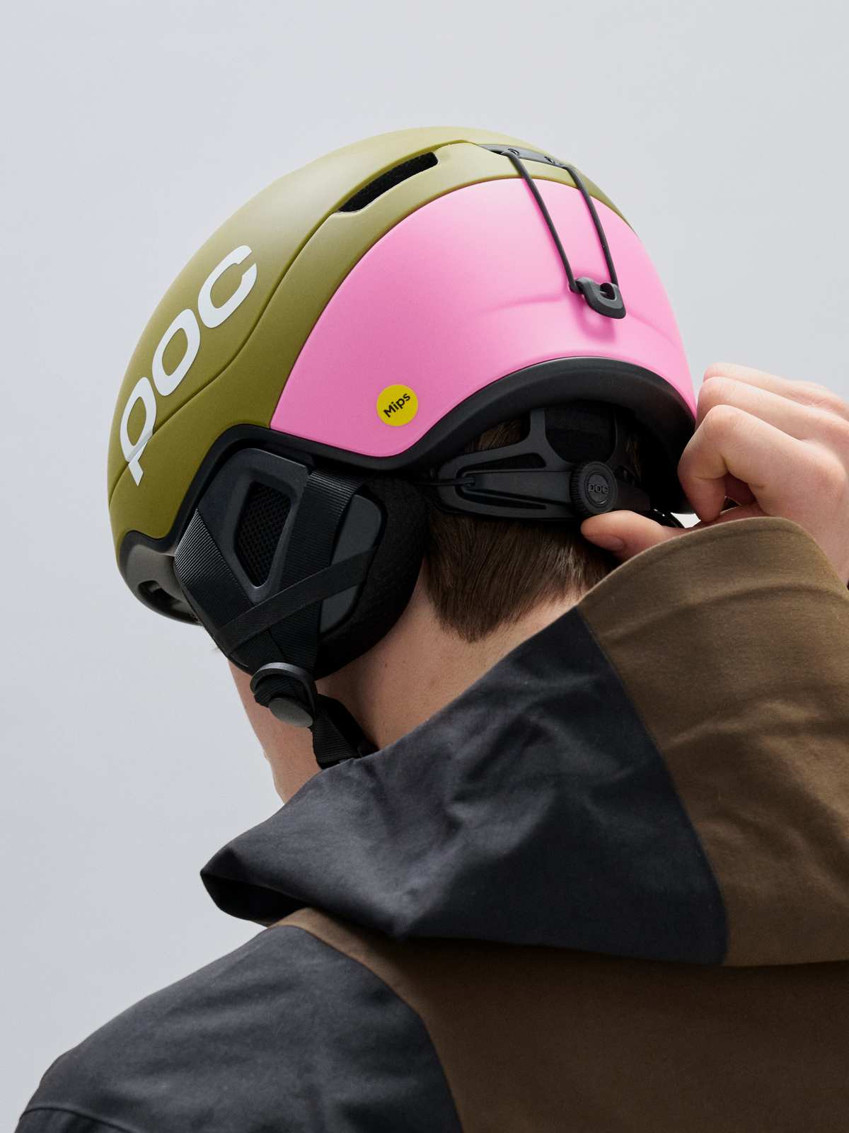 Kask narciarski POC Obex Contour oliwkowo różowy
