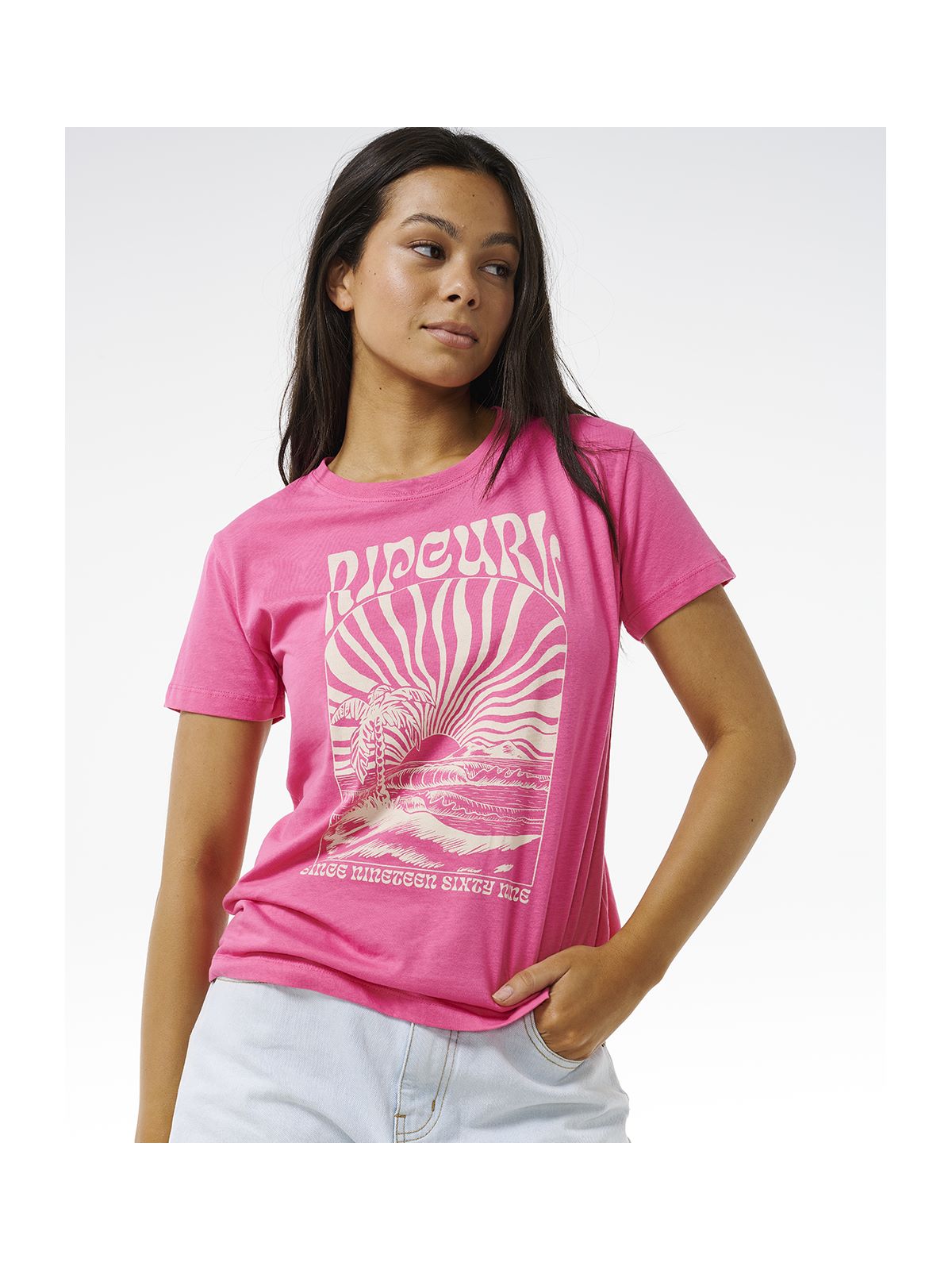 Koszulka RIP CURL Heatwave Standard Tee różowy - Adventure Sports