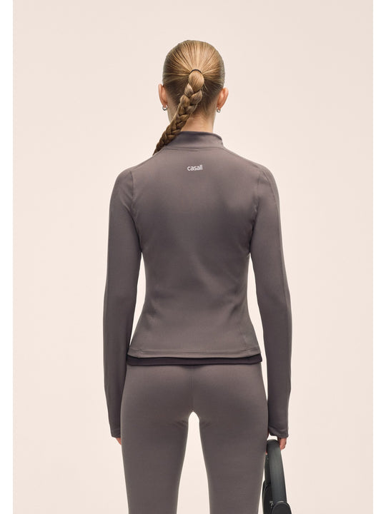 Kurtka damska CASALL Soft Touch Zip Jacket kolor szary
