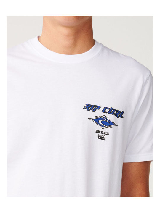 Koszulka męska RIP CURL Fade Out Icon Tee biała

