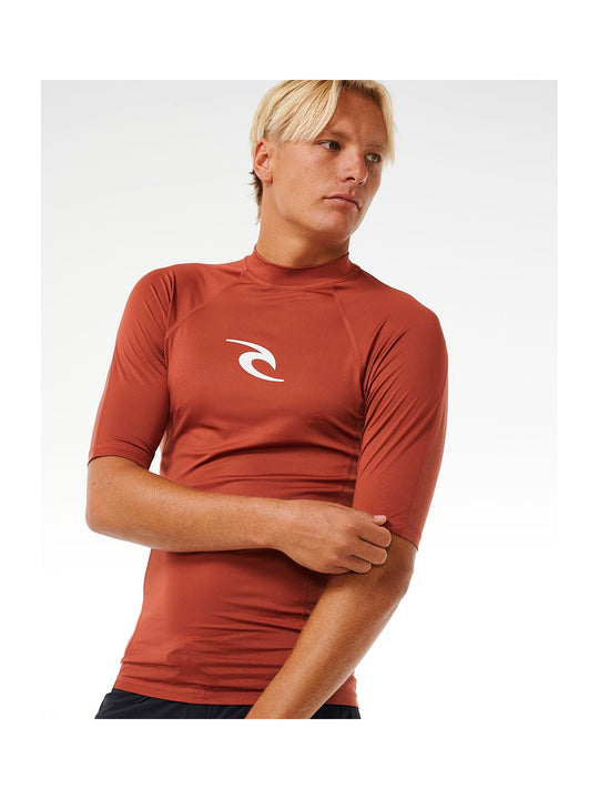 Lycra RIP CURL Waves Upf Perf S/S czerwony - Adventure Sports
