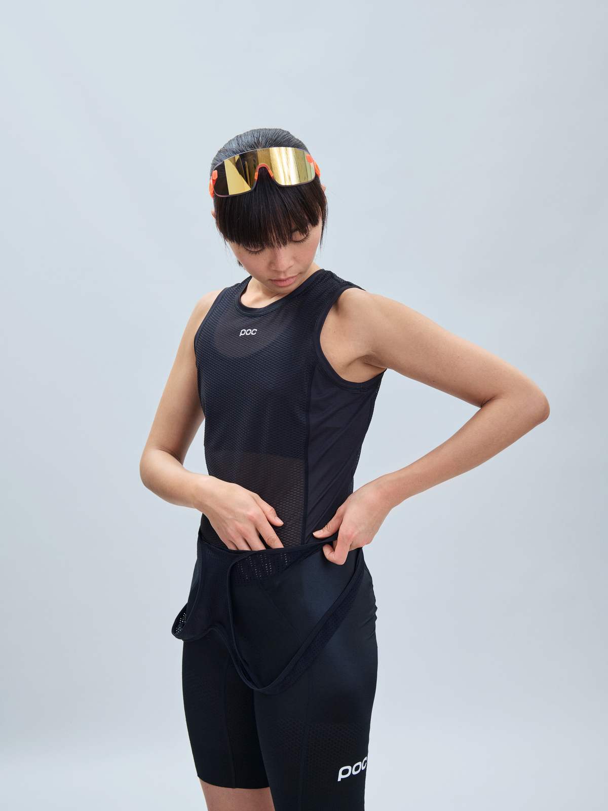 Koszulka rowerowa damska POC W's Essential Layer Vest czarny