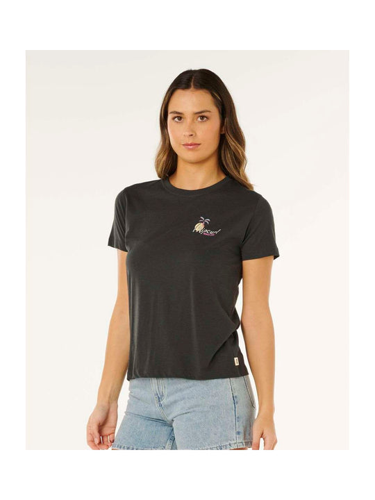 Koszulka damska RIP CURL Tide Line Standard Tee czarna
