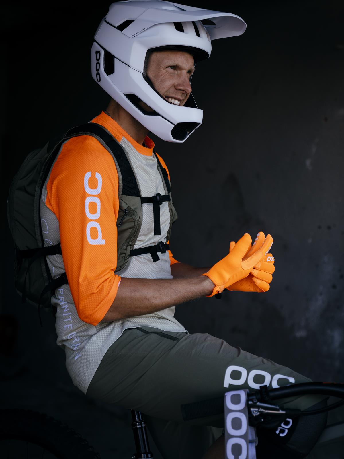Koszulka rowerowa POC MTB PURE 3/4 - zielony | pomarańcz - Adventure Sports