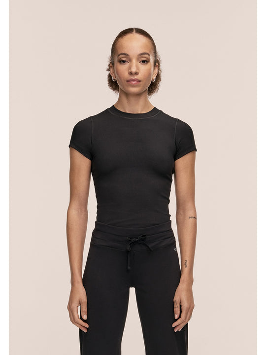 Koszulka damska CASALL Defined Rib Tee kolor czarny
