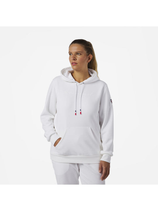 Bluza Rossignol W LOGO SWEAT HOOD FL biały - Adventure Sports
