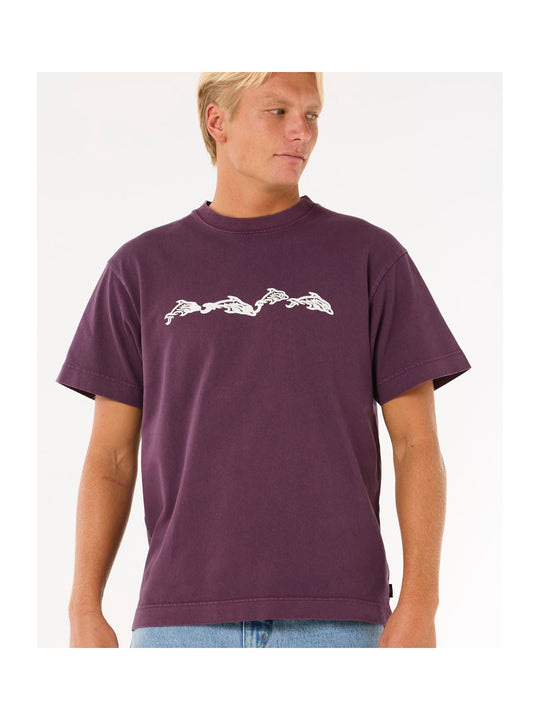 Koszulka RIP CURL Raw Energy Dolphin Tee fioletowy
