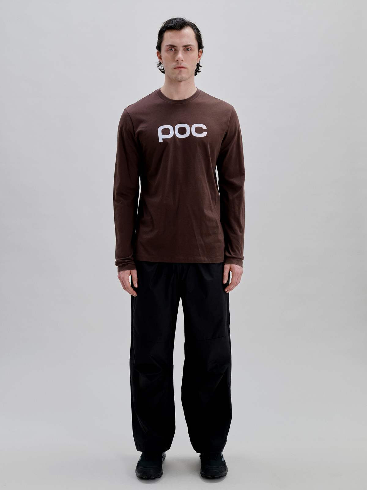 Koszulka longsleeve POC L/S Tee brązowy