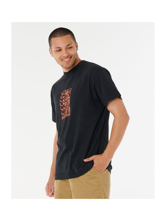 Koszulka RIP CURL AOTS TY WILLIAMS STACKED TEE czarna
