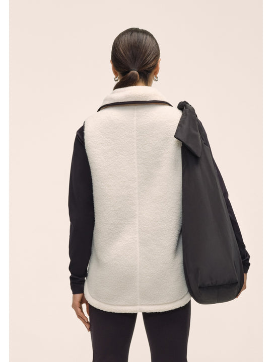 Kamizelka damska CASALL High Collar Pile Vest kolor biały

