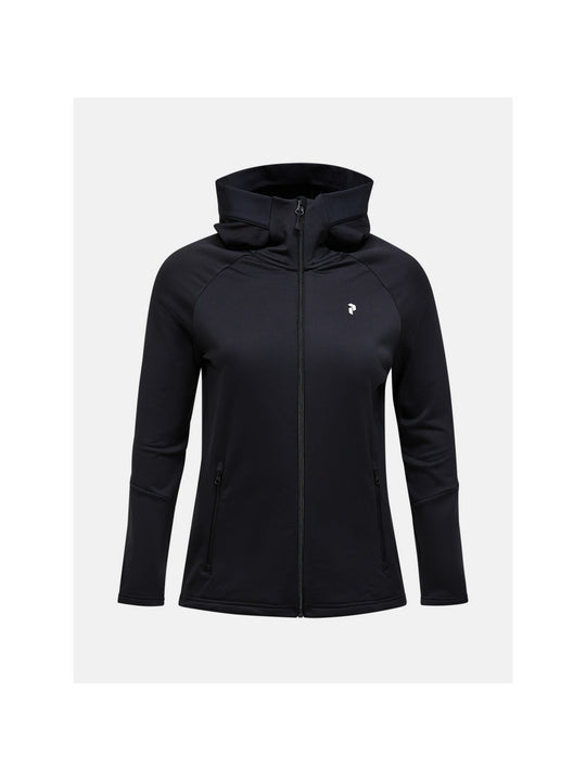 Bluza z kapturem damska PEAK PERFORMANCE W Rider Essentials Zip Hood czarna
