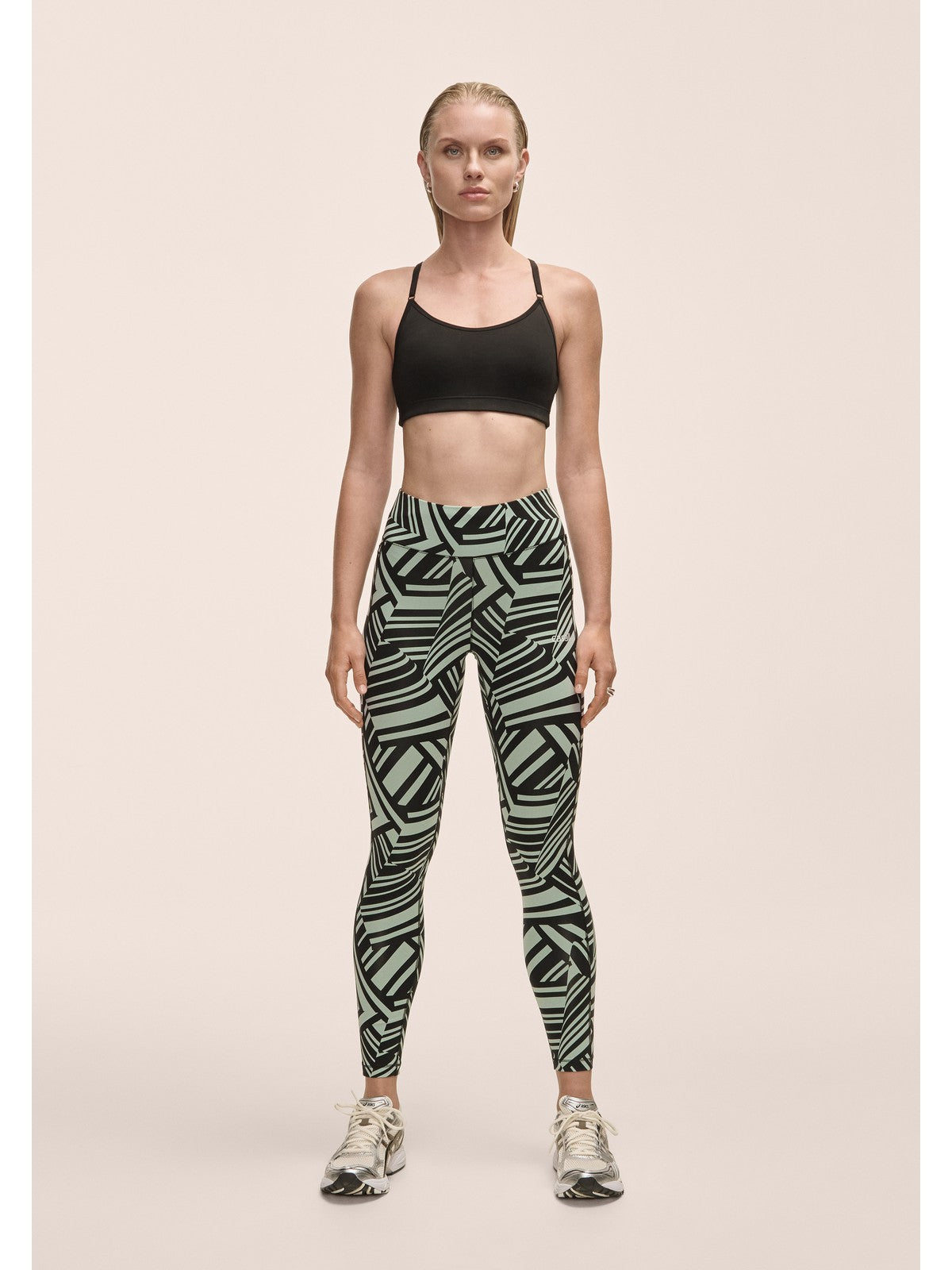 Legginsy damskie Casall Essential Printed Tights zielone - Adventure Sports
