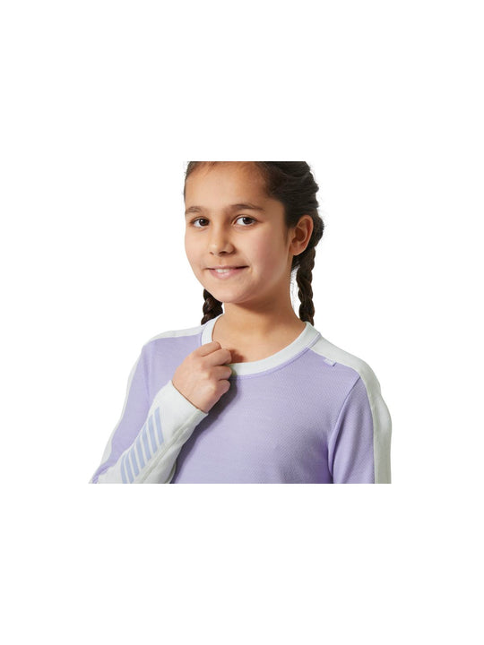 Bielizna dziecięca HELLY HANSEN Jr Lifa Merino Midweight Set kolor fioletowy
