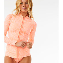 Lycra RIP CURL Sun Chaser Ls Zipthru pomarańczowy - Adventure Sports
