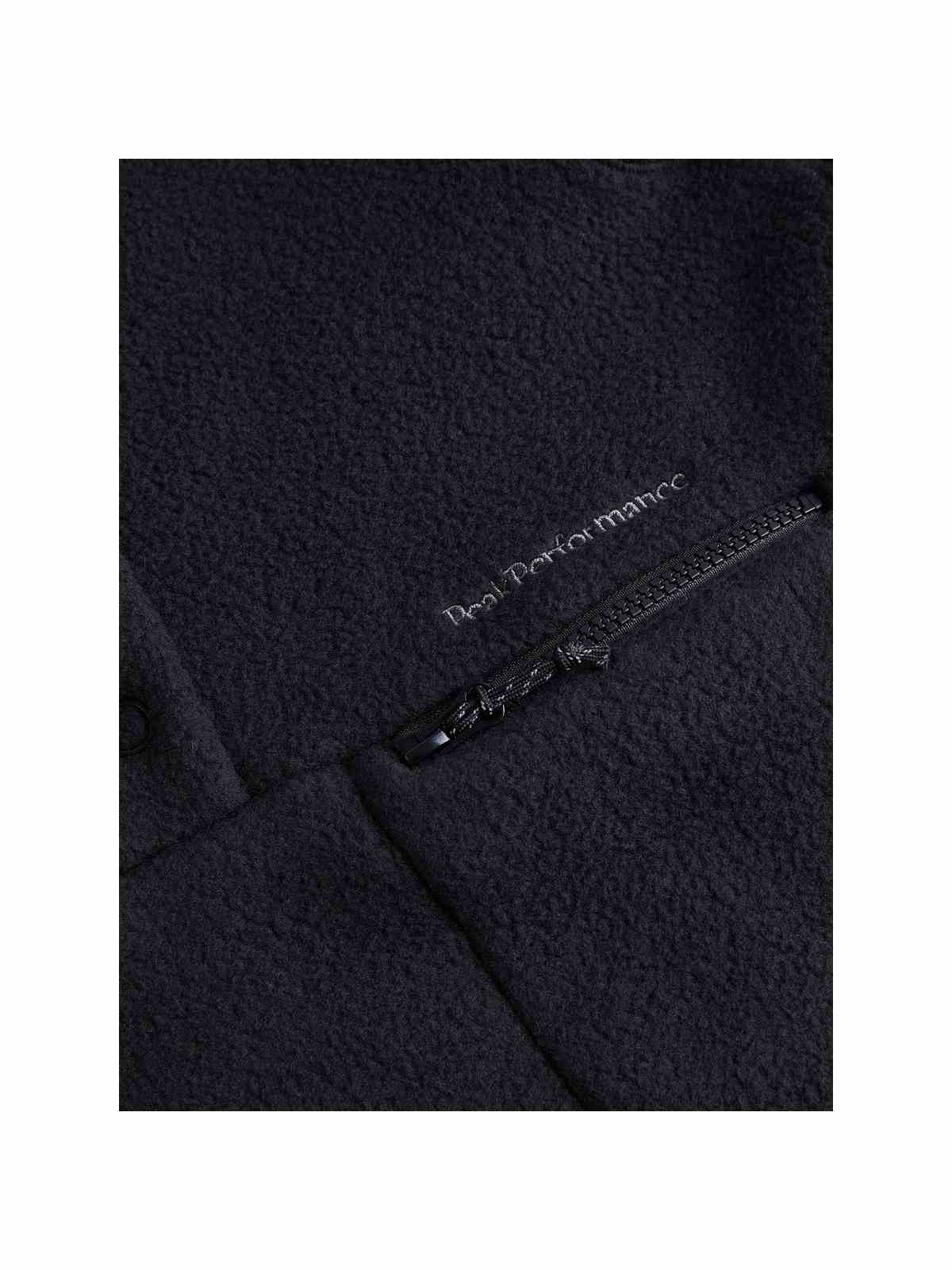 Bluza Peak Performance W Fleece Snap T Neck czarna - Adventure Sports