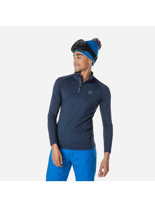 Koszulka męska ROSSIGNOL Classique 1/2 Zip granatowy
