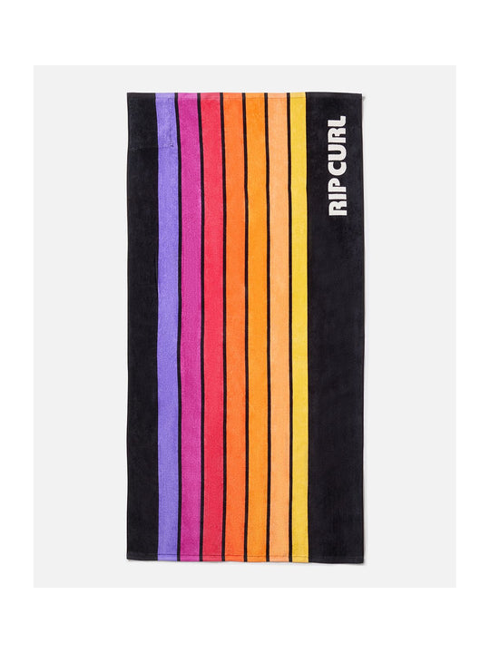Ręcznik plażowy RIP CURL Sunstash Beach Towel czarny w pasy

