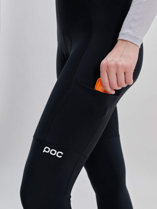Spodnie rowerowe damskie POC W'S Cadence Thermal Lite Bib Tights czarny
