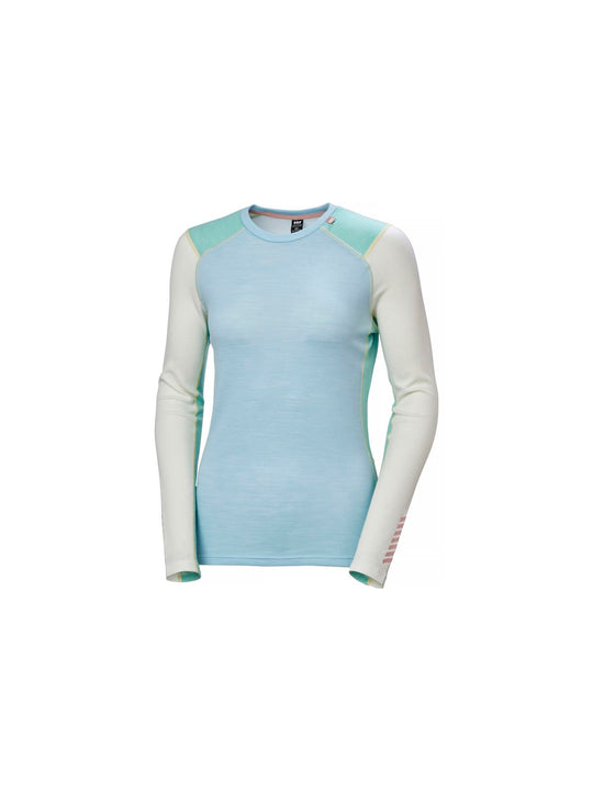 Koszulka damska HELLY HANSEN W Lifa Merino Midweight Crew kolor niebieski
