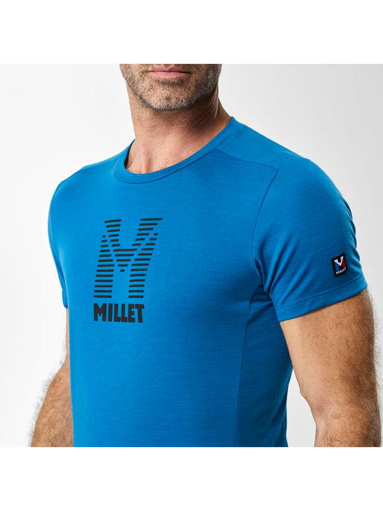 Koszulka MILLET M Trilogy Wool Stripes Ss niebieski - Adventure Sports
