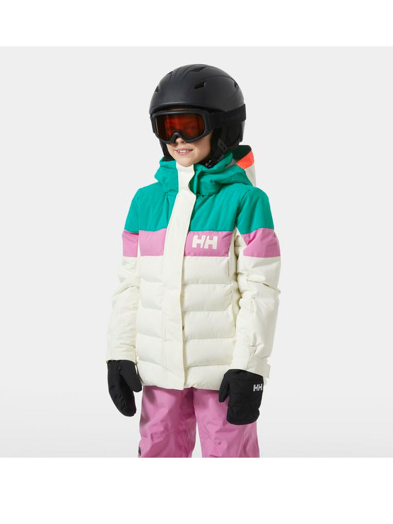 Kurtka narciarska dziecięca HELLY HANSEN Jr Girl Diamond Jacket kolor biały