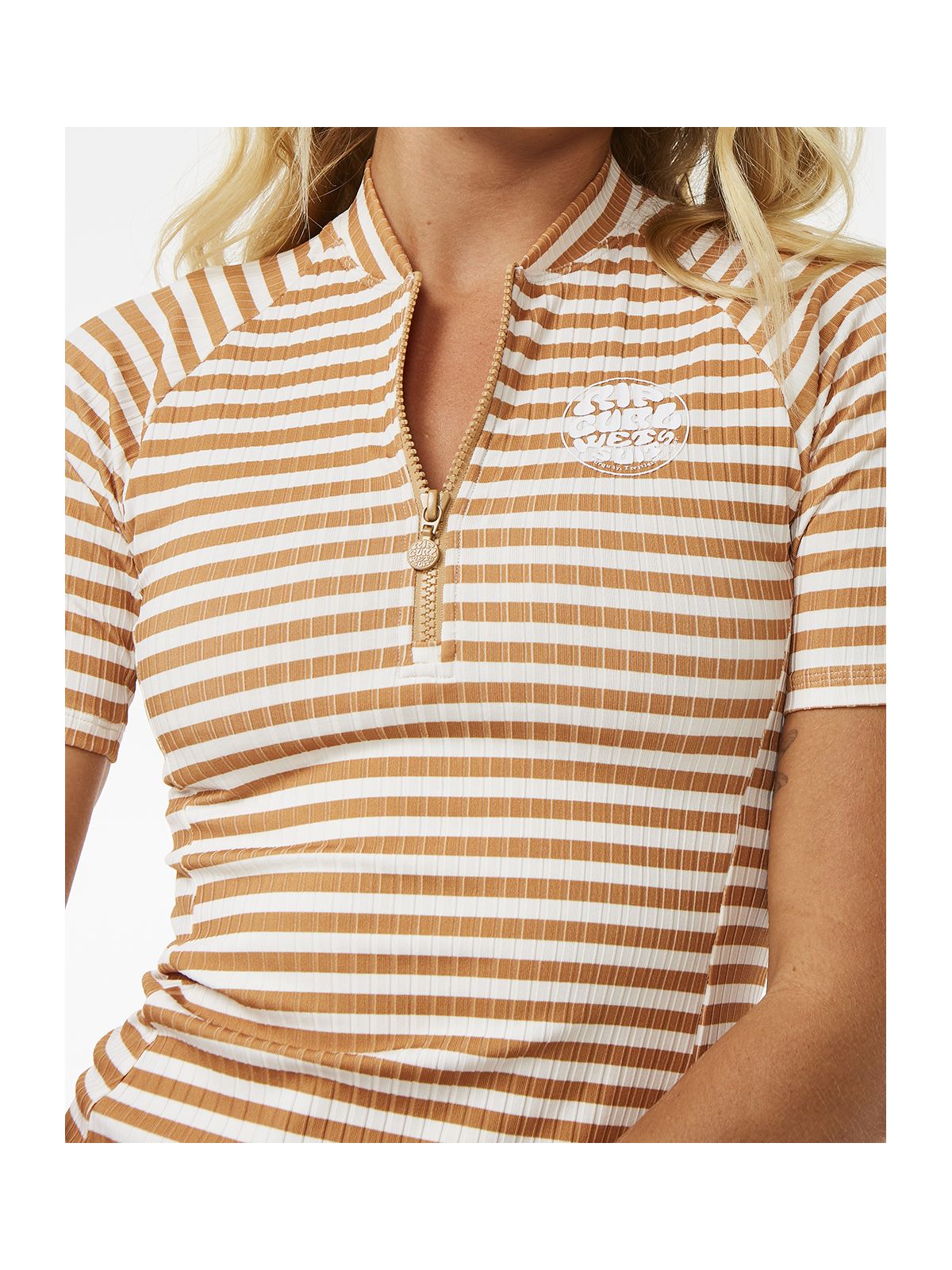 Lycra RIP CURL Premium Surf 1/4 Zip Upf S/S brązowy - Adventure Sports