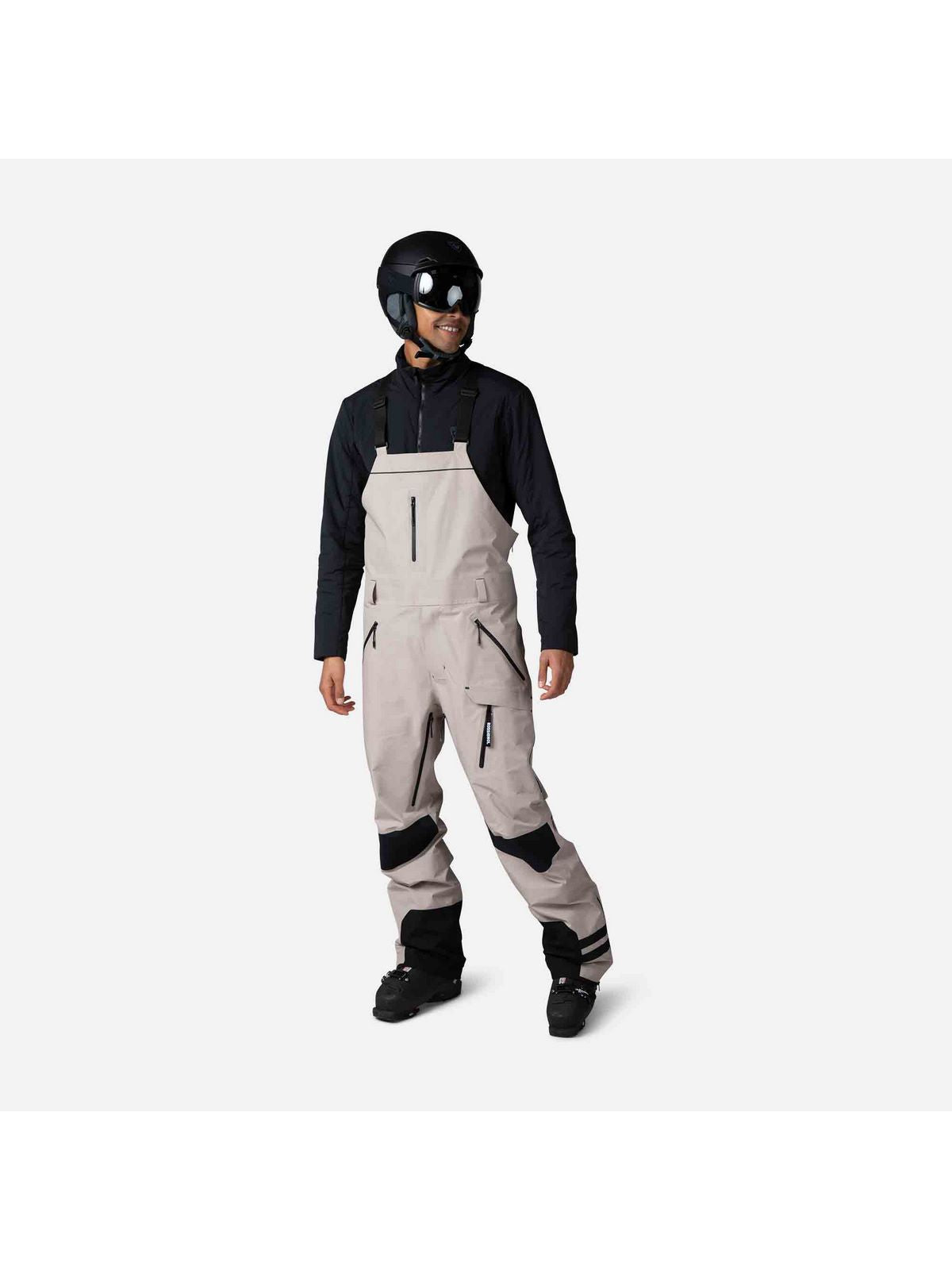 Spodnie Rossignol Atelier S Bib beżowy - narciarskie - Adventure Sports