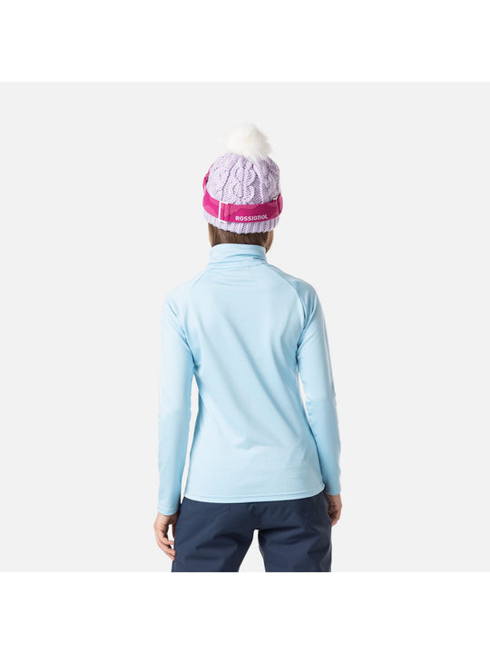 Bluza narciarska Rossignol Girl 1/2 Zip Warm Stretch niebieski - Adventure Sports

