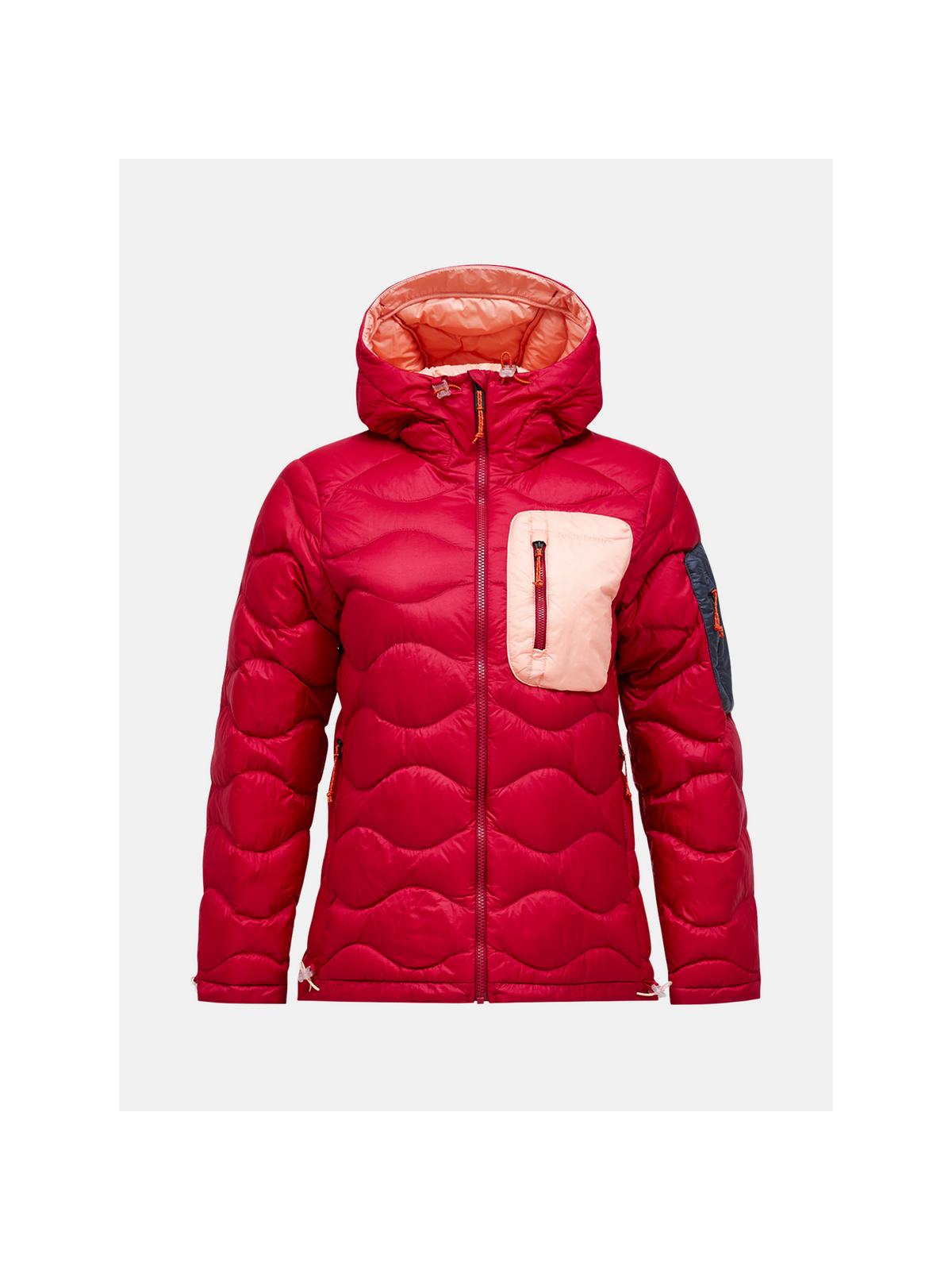 Kurtka PEAK PERFORMANCE Helium Utility Down Hood Jacket Women bordowy