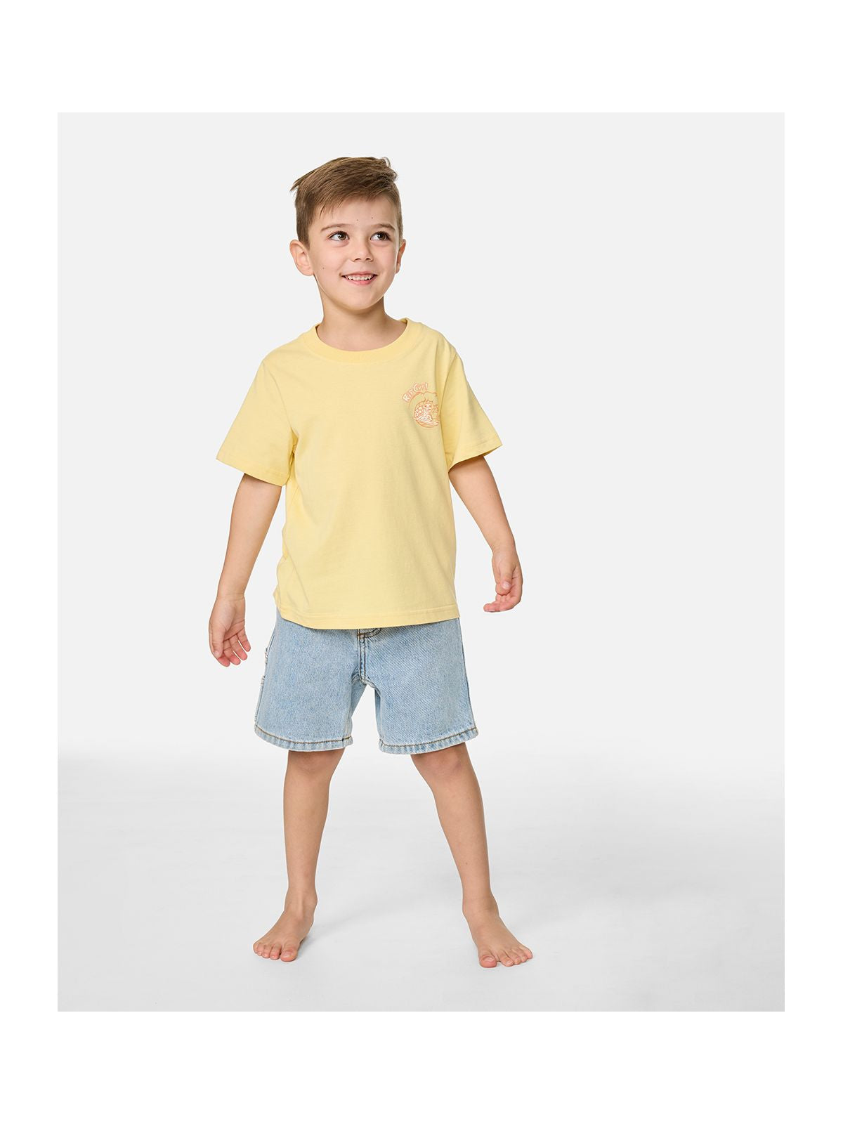Koszulka chłopięca RIP CURL Ride The Wave Art Tee - Boy żółta