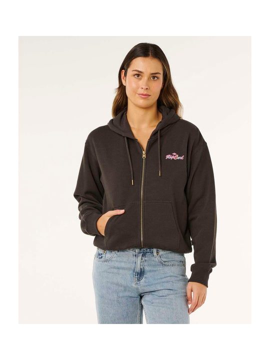Bluza damska RIP CURL Lay Day Relaxed Zip Through czarna
