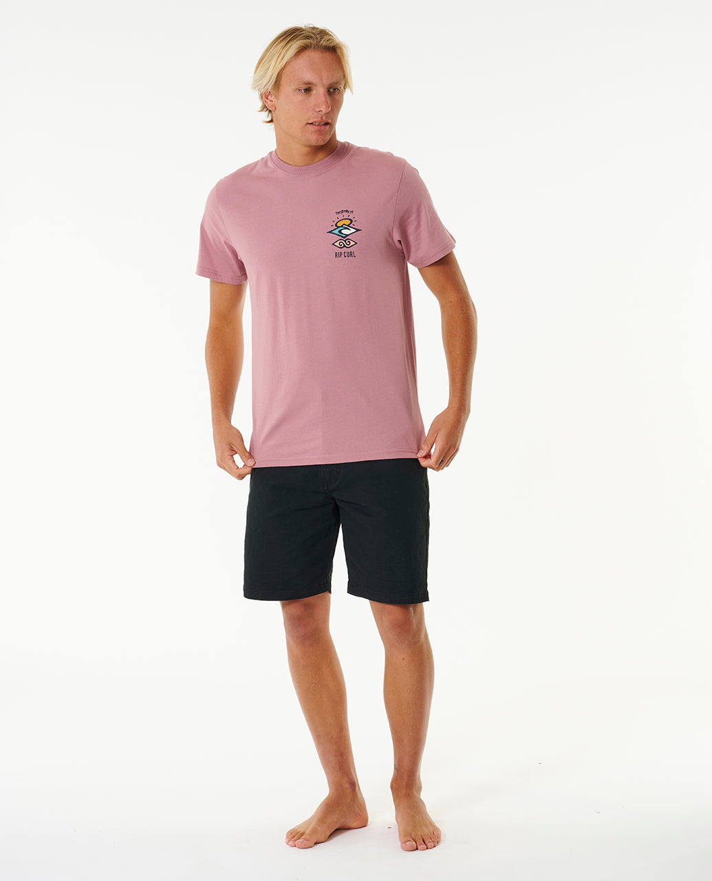 T-Shirt RIP CURL Search Icon Tee różowy - Koszulka - Adventure Sports