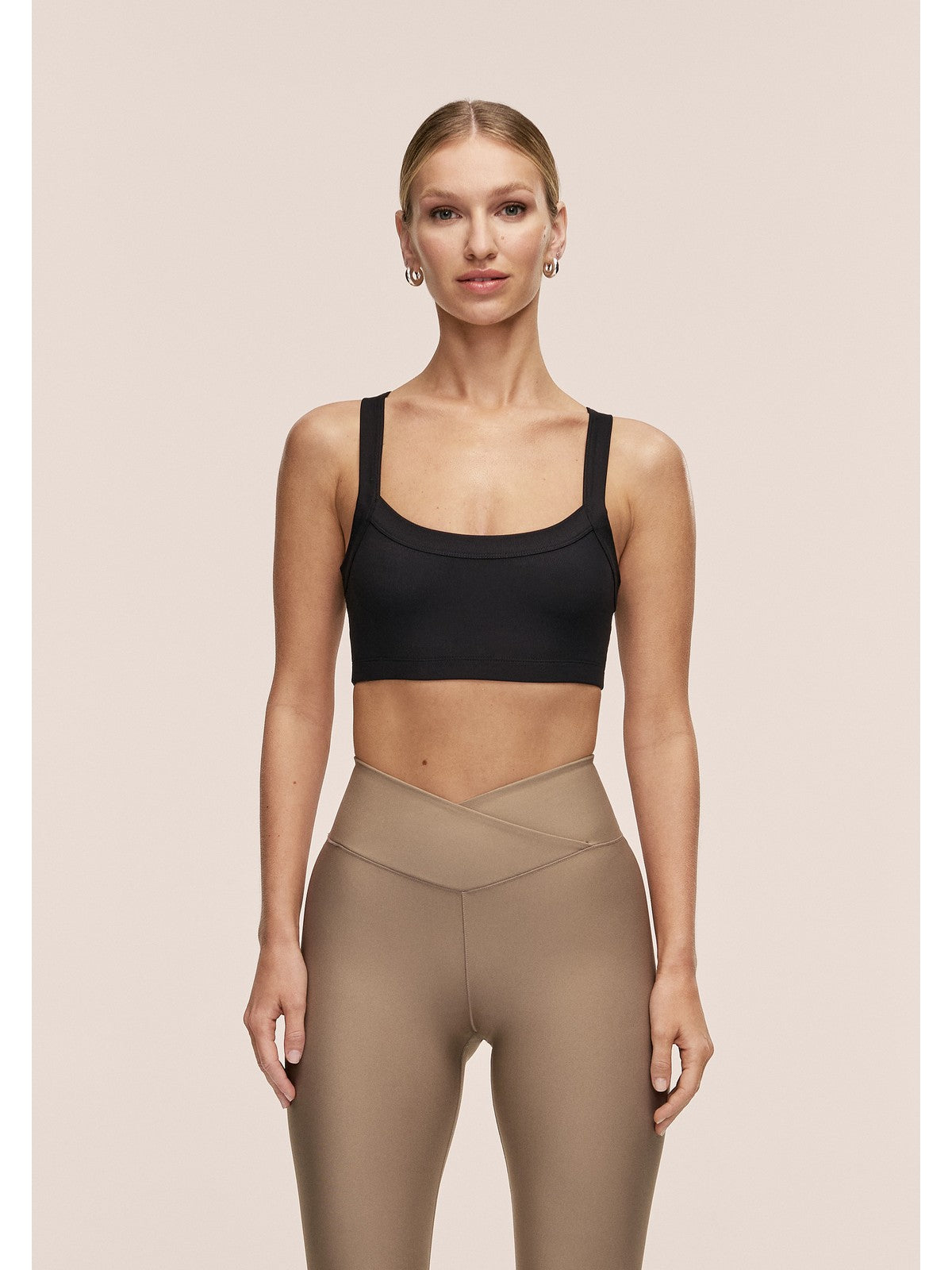 Legginsy treningowe damskie CASALL Overlap High Waist Tights kolor zielony