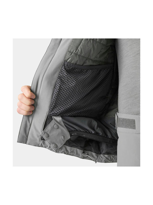 Kurtka narciarska męska HELLY HANSEN ALPHA LIFALOFT JACKET szara
