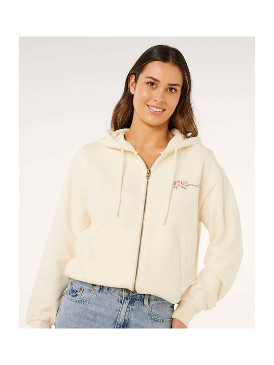 Bluza damska RIP CURL Poolside Zip Thru Relaxed Hood beżowa
