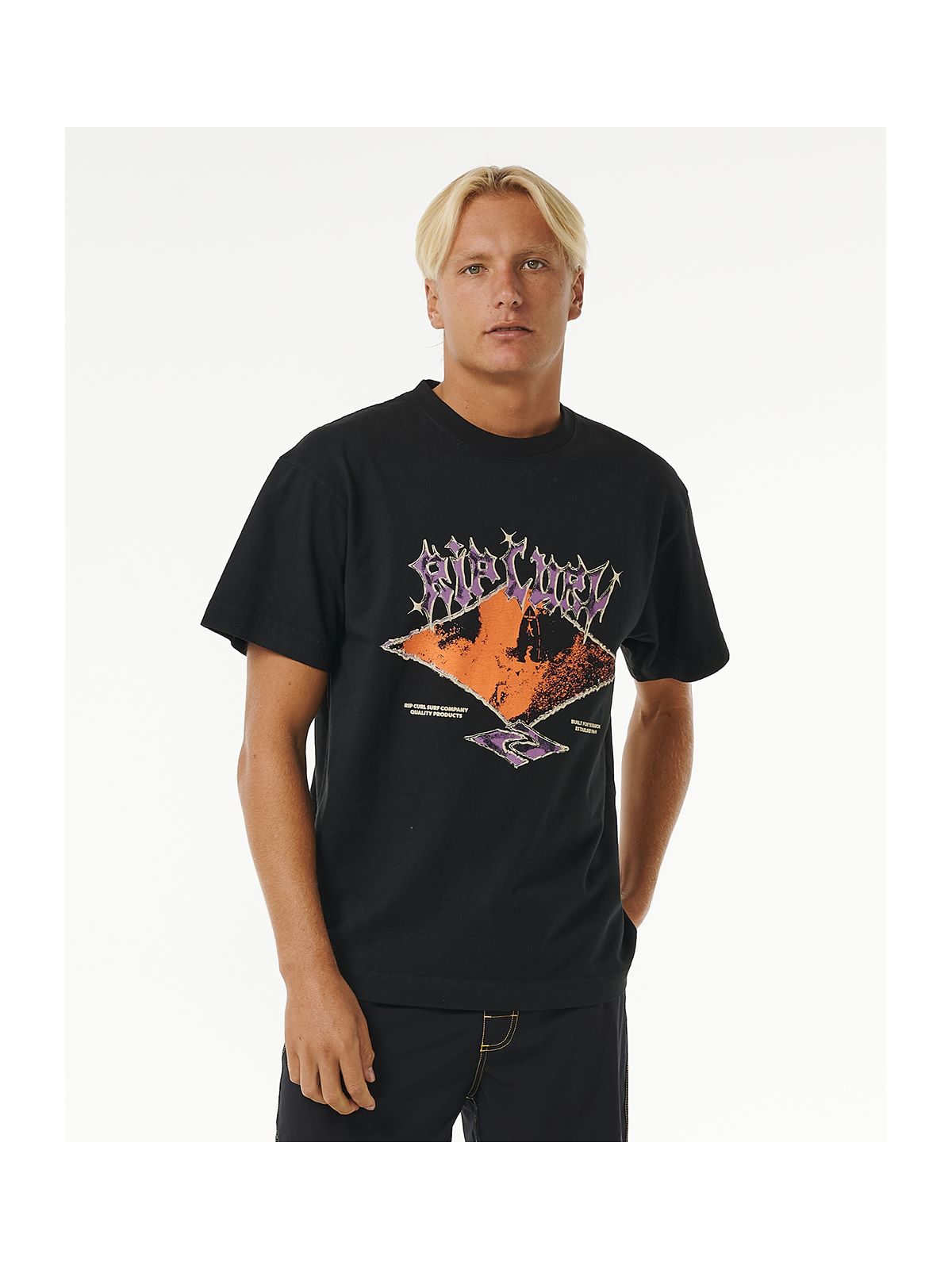 Koszulka RIP CURL Qsp Metal Core Tee czarny - Adventure Sports