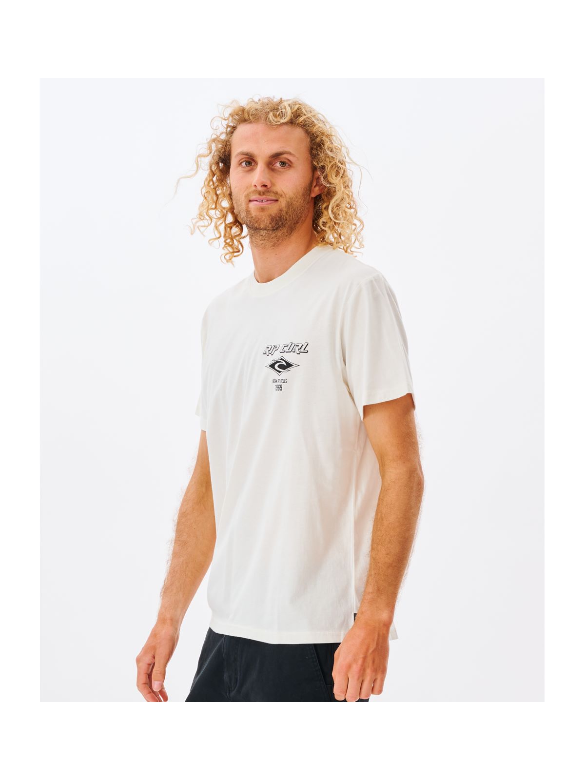 Koszulka RIP CURL Fade Out Icon Tee biały - Adventure Sports