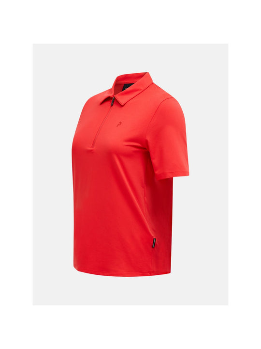 Koszulka PEAK PERFORMANCE W Comfort Zip Polo czerwony - Adventure Sports
