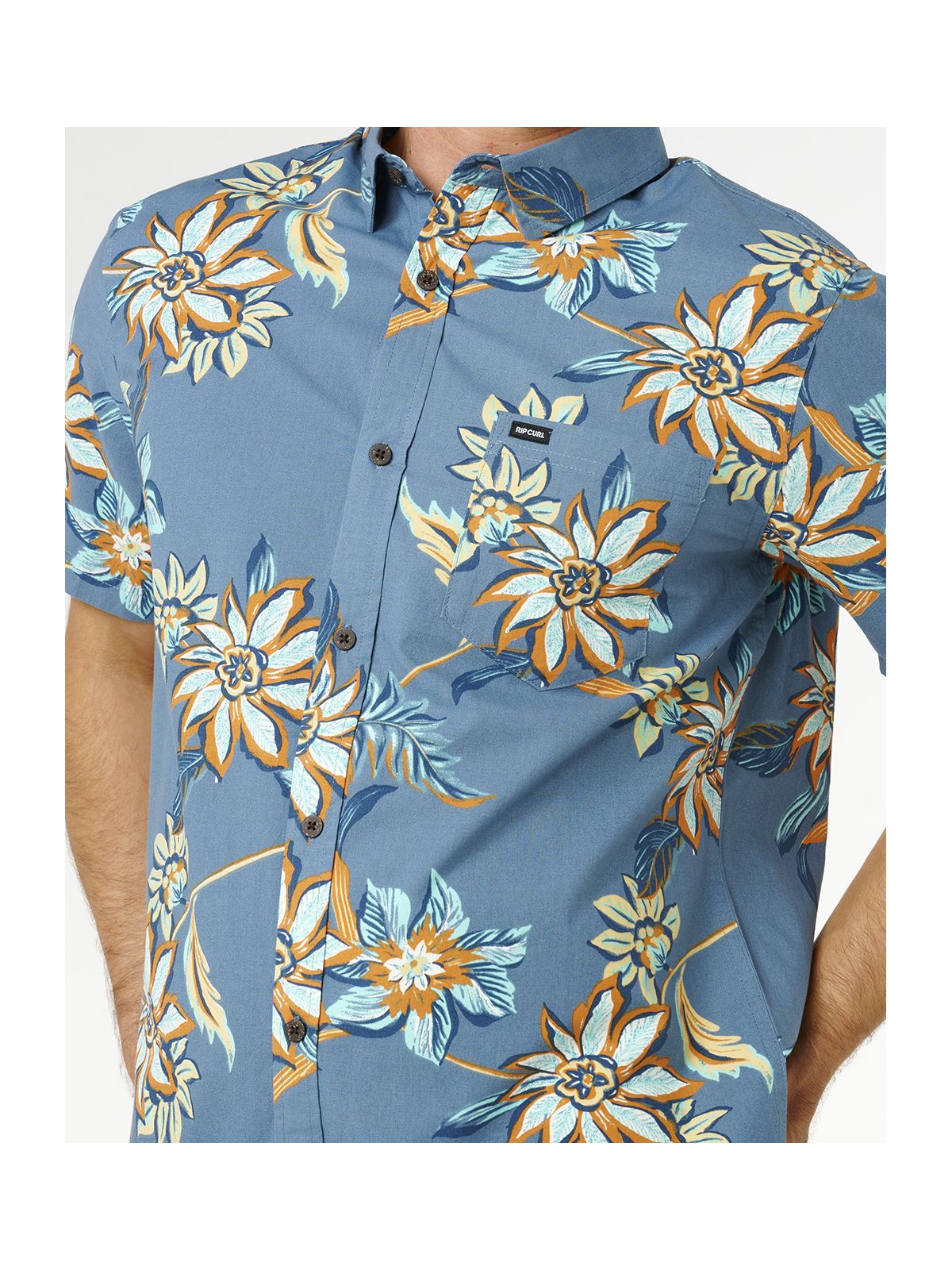 Koszula męska RIP CURL Sessions S/S Shirt niebieska