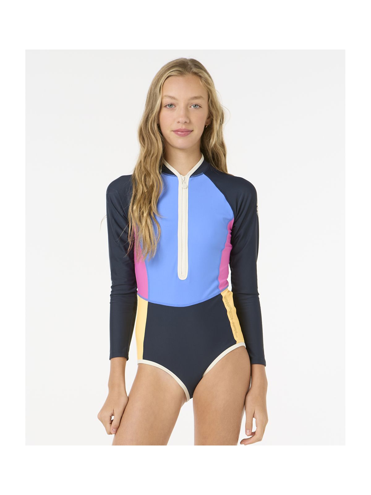Lycra dziecięca RIP CURL BLOCK PARTY LS SURFSUIT - GIRL granatowy