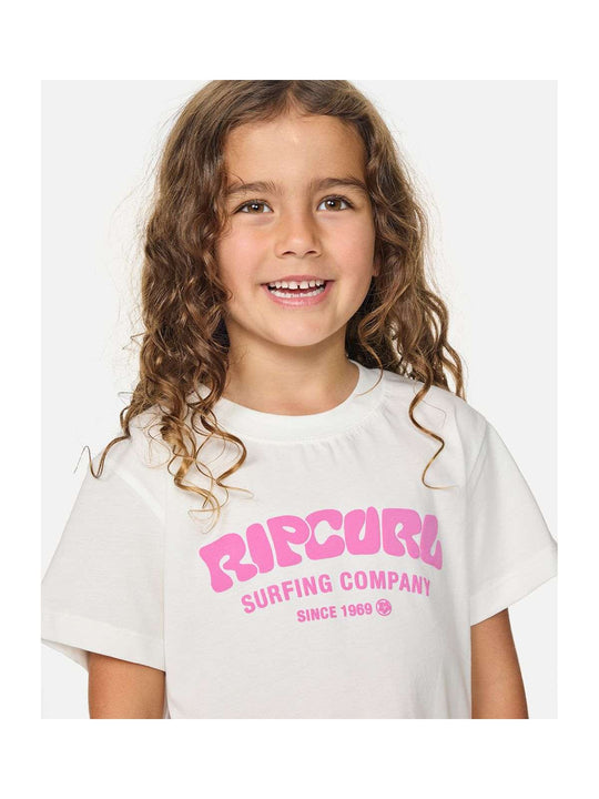 Koszulka dziewczęca RIP CURL Surf Puff Relaxed Tee -Girl biała
