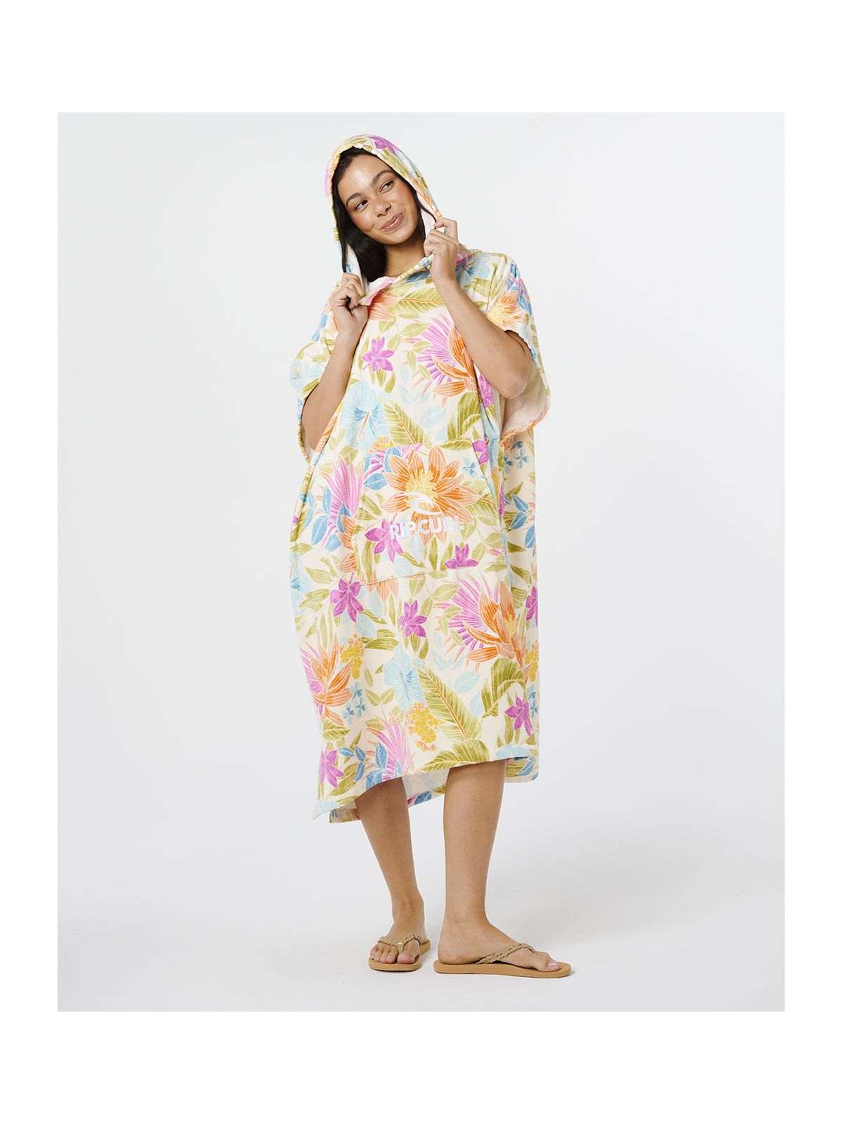 Ponczo damskie RIP CURL Mixed Hooded Towel multikolor