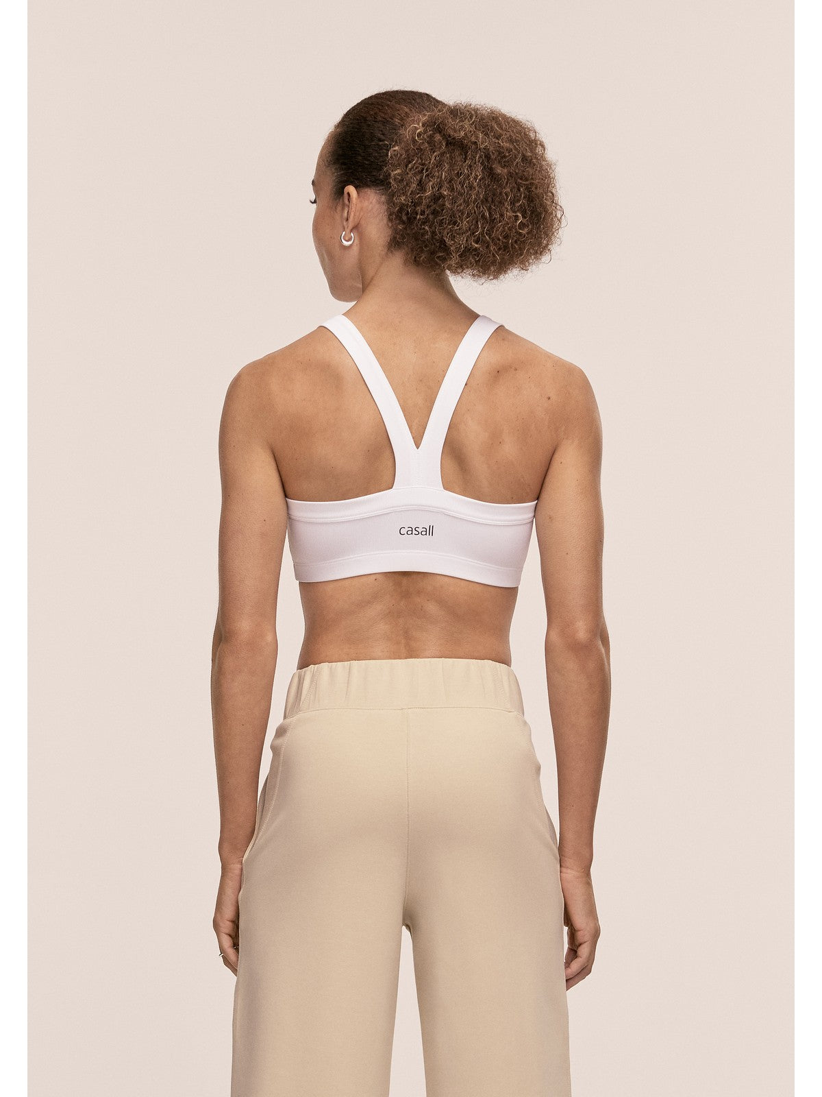 Top damski CASALL Defined Rib Sport Top kolor biały