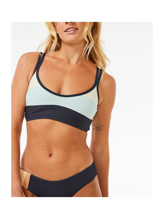 Top RIP CURL Block Party Spliced Crop granatowy - Adventure Sports
