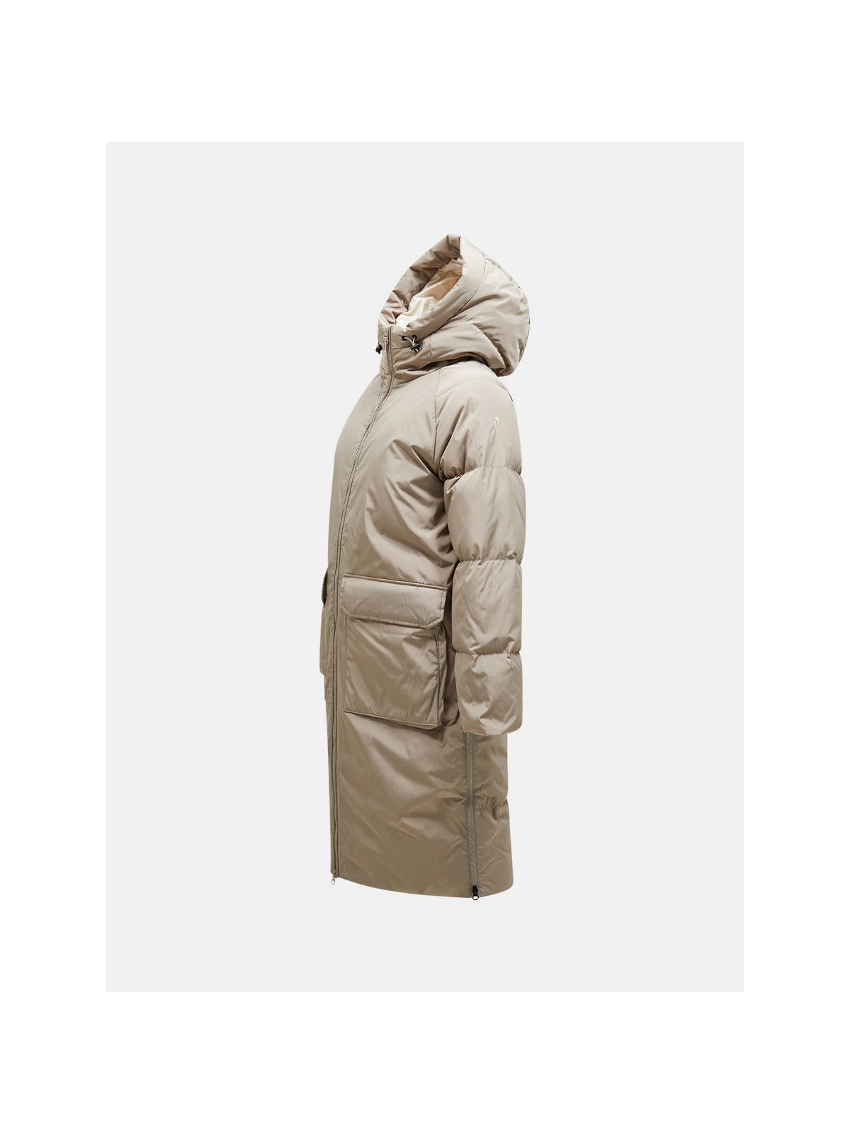 Płaszcz Peak Performance W Bluebird Down Coat beżowy - Kurtka - Adventure Sports