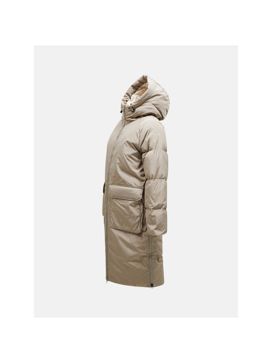 Płaszcz Peak Performance W Bluebird Down Coat beżowy - Kurtka - Adventure Sports
