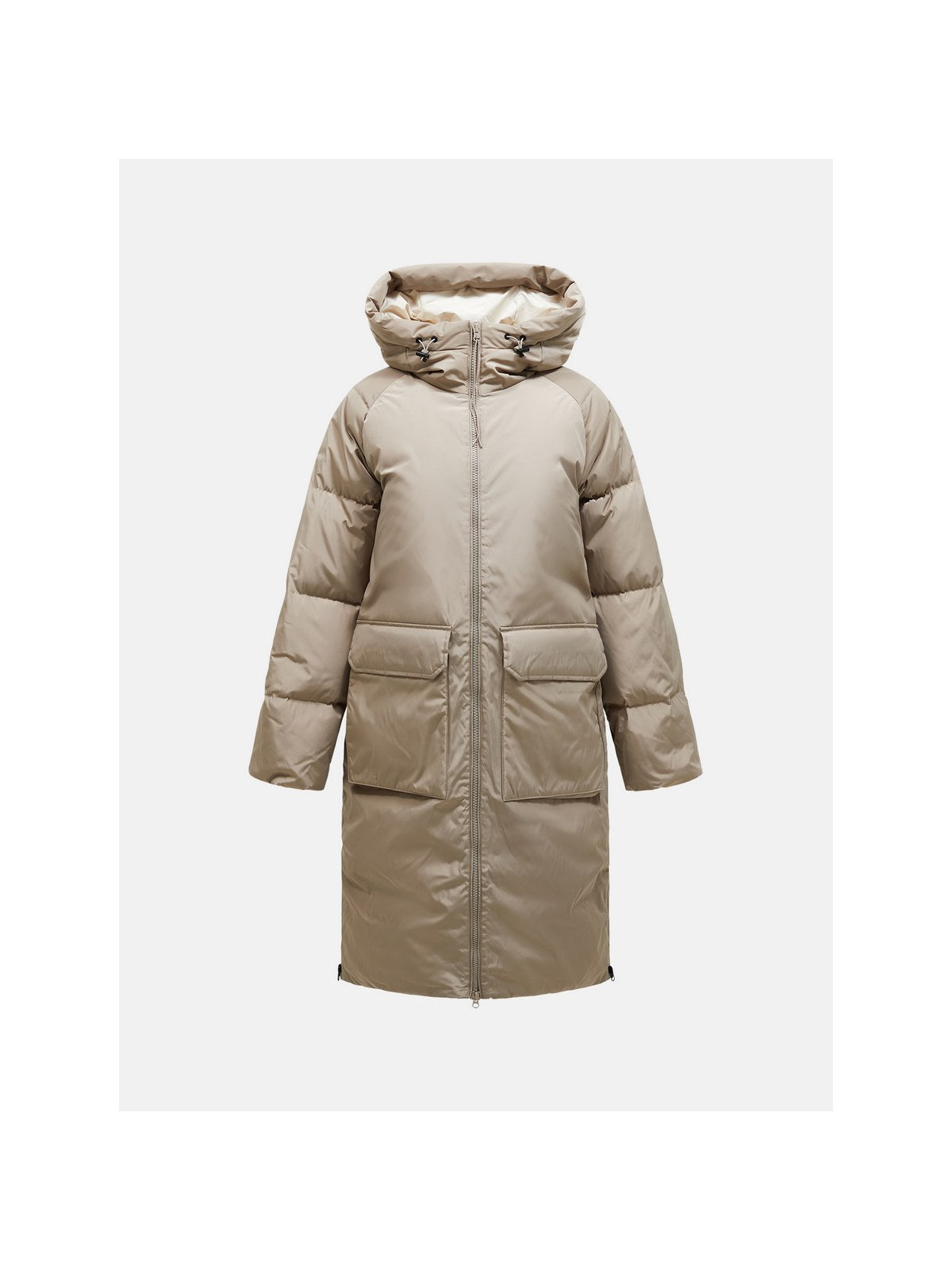 Płaszcz Peak Performance W Bluebird Down Coat beżowy - Kurtka - Adventure Sports