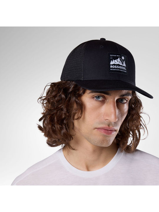 Czapka z daszkiem ROSSIGNOL Mid Crown Trucker Cap czarna
