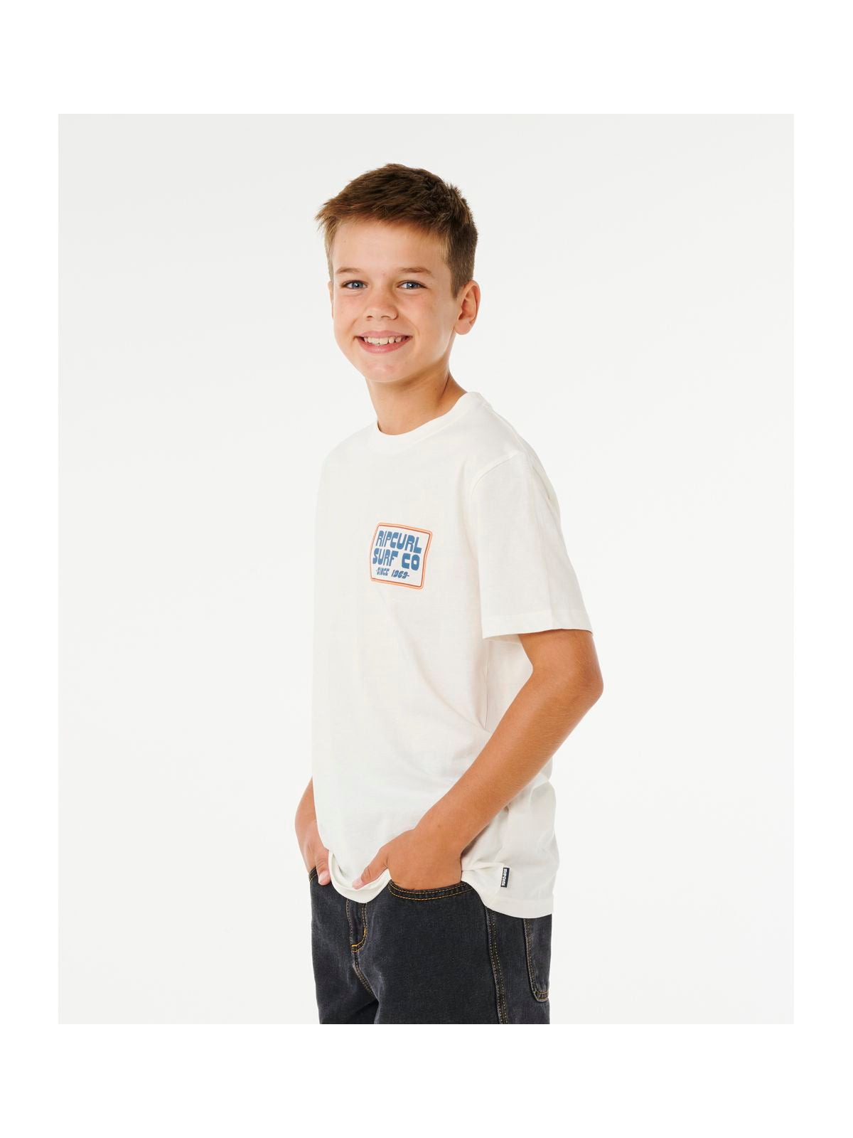 Koszulka chłopięca RIP CURL Pacific Rinse Sunrise Tee-Boy biała
